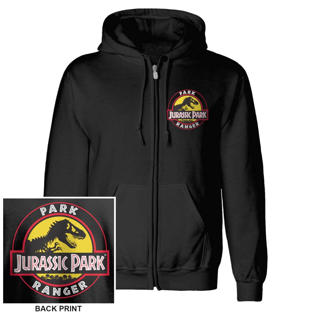 Jurassic Park - Park Ranger Veste zip à capuche - Noir